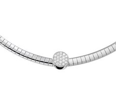 Gerhodineerd zilveren collier met zirkonia