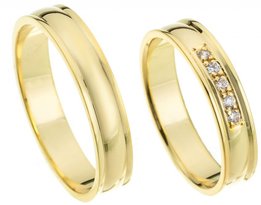 Trouwringen geelgoud exclusief