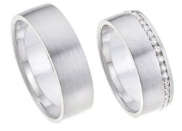 Witgouden Trouwringen Mat