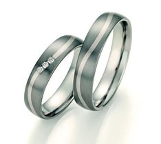 Trouwringen Titanium met Goud