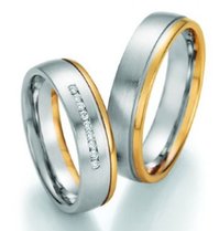 Strakke Bicolor Trouwring