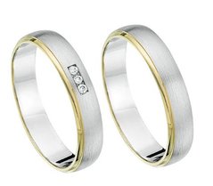 Simpele Bicolor Trouwringen