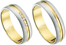 Goud met zilveren ringen