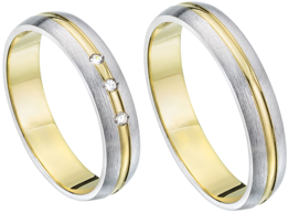 Goud met zilveren ringen