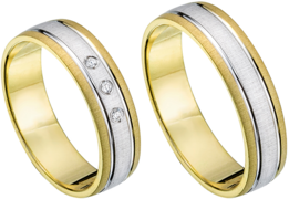 Verlovingsringen goud met zilver