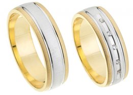 Trouwringen goud met zilver