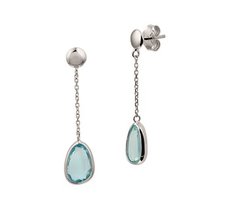 Oorhangers blauw topaas Oorhangers blauw topaas