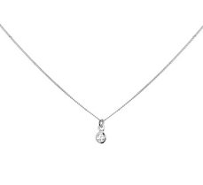 zilveren collier met zirkonia