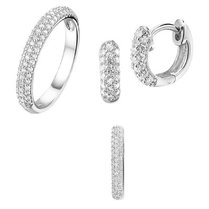 Set hanger, ring en klapcreolen zirkonia