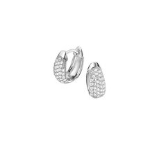 Klapcreolen zilver zirkonia Klapcreolen zilver zirkonia