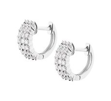 Klapcreolen zilver zirkonia