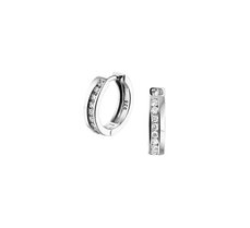 Klapcreolen zilver zirkonia Klapcreolen zilver zirkonia