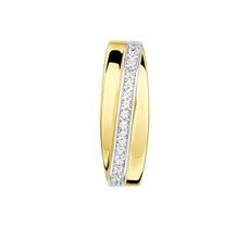 Hanger geel goud zirkonia Hanger geel goud zirkonia