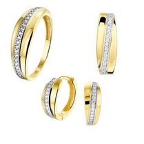 Bruidsset geel goud zirkonia