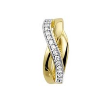 Hanger geelgoud zirkonia Hanger geelgoud zirkonia