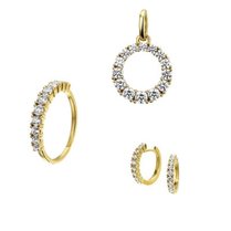 Bruidsset geelgoud zirkonia