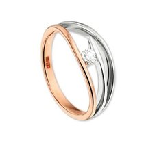 Bruidsset rosegoud & witgoud zirkonia