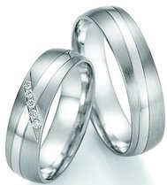 Schitterende witgouden trouwring