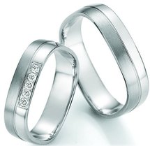 Trouwring witgoud modern