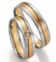 Gouden trouwringen bicolor