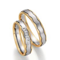 Gouden trouwringen bicolor