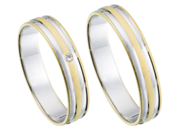 14 k Gouden Trouwringen + Gratis Briljant