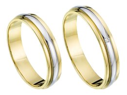 14 k Gouden Trouwringen + Gratis Briljant