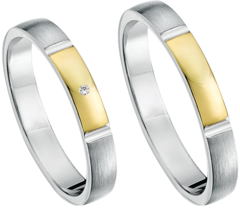 14 k Gouden Trouwringen + Gratis Briljant