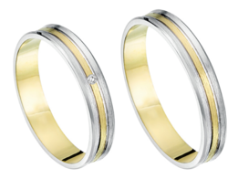 14 k Gouden Trouwringen + Gratis Briljant
