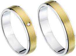 14 k Gouden Trouwringen + Gratis Briljant