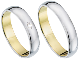 14 k Gouden Trouwringen + Gratis Briljant