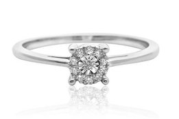 Aanzoeksring Witgoud met briljant