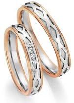 Gouden trouwringen bicolor