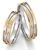 Gouden trouwringen bicolor