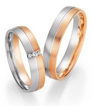 Gouden trouwringen bicolor