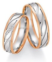 Gouden trouwringen bicolor