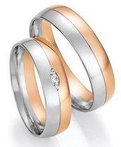 Gouden trouwringen bicolor