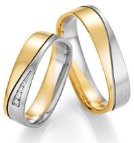 Gouden trouwringen bicolor