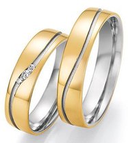 Gouden trouwringen bicolor