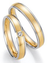 Gouden trouwringen bicolor