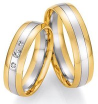 Gouden trouwringen bicolor