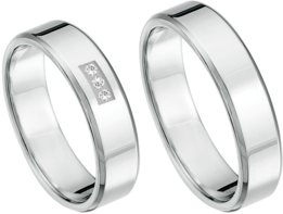 Schitterende ringen witgoud