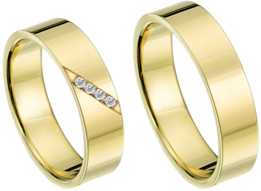 Trouwringen geelgoud klassiek Trouwringen geelgoud klassiek