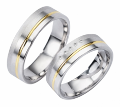 Trouwringen goud en zilver