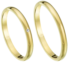 Trouwringen geel goud smal Trouwringen geel goud smal