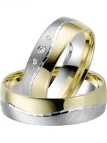 Strakke Bicolor Trouwringen