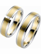 Strakke Bicolor Trouwringen
