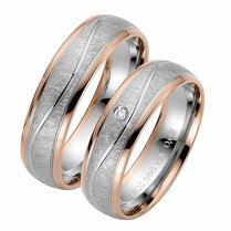 Strakke Bicolor Trouwringen