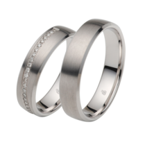 Strakke witgouden Trouwringen