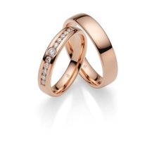 Strakke rosegouden Trouwringen